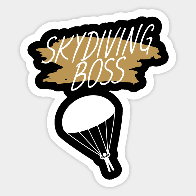 Skydiving boss Sticker by maxcode